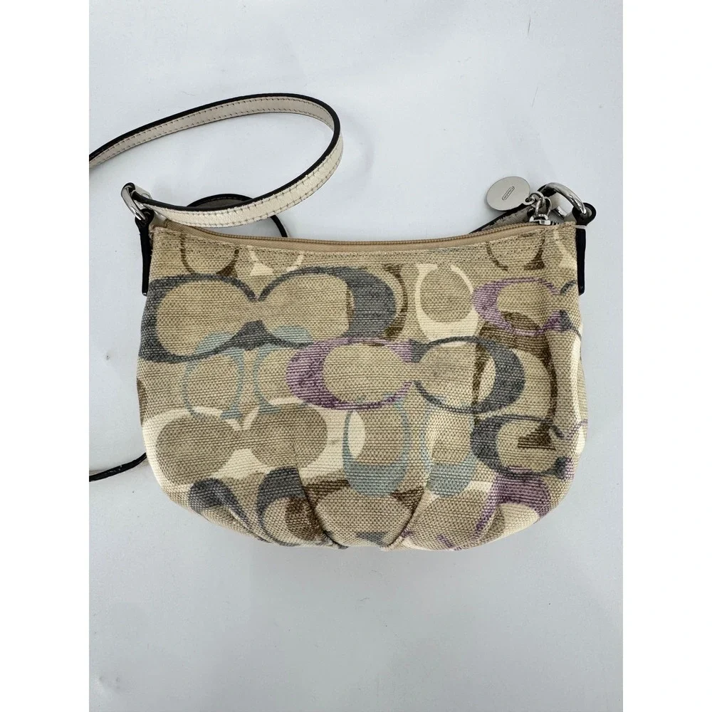Coach Signature Soho Optic Art Crossbody Bag Women Small Multi-color Vintage y2k
